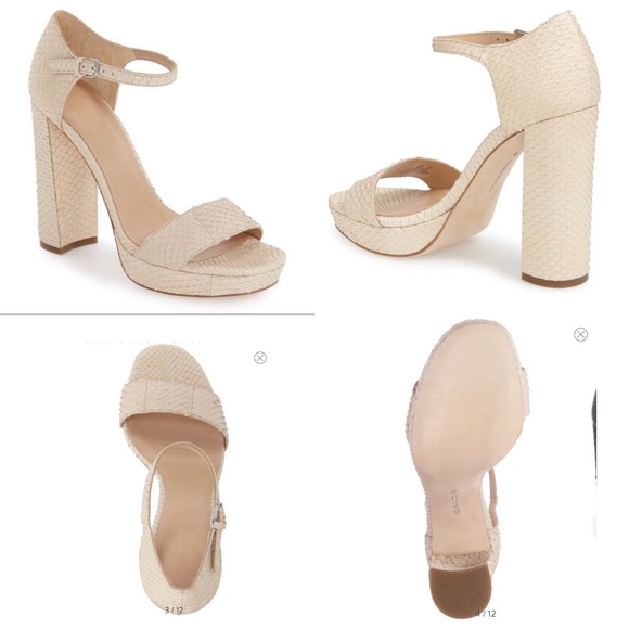 Pour la Victoire Yvette Snake Sandal Block Heels - Picture 2 of 8